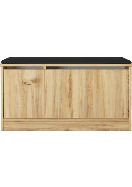 Elna Puflu Ayakkabılık 3 Kapaklı Dolap 90CM Keçe Eln2-Ke modelleri