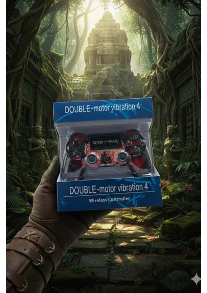 Glrtech P4L Kablosuz Oyun Kolu Double Motor Titreşimli Şarj Edilebilir Ps4 Uyumlu