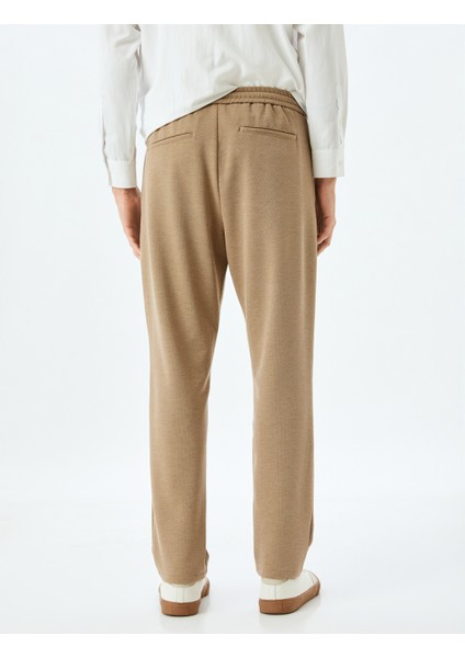 Beli Bağcıklı Viskon Karışımlı Cepli Dikiş Detaylı Chino Eşofman Pantolon fırsatları