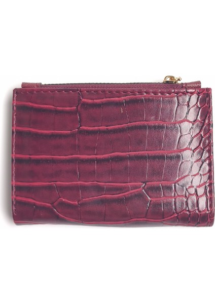 Croco Deri Str El Çantası Bordo