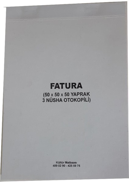 Fatura A5 Üç Nüsha