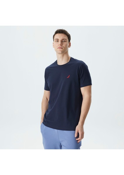 Erkek Lacivert Standart Fit T-Shirt