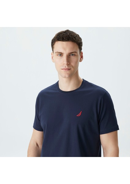 Erkek Lacivert Standart Fit T-Shirt fırsatları