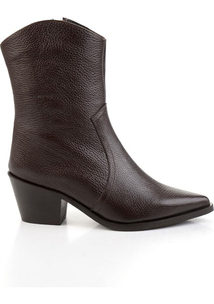 Kahve Hakiki Deri Kadın Bot & Bootie K02140000403