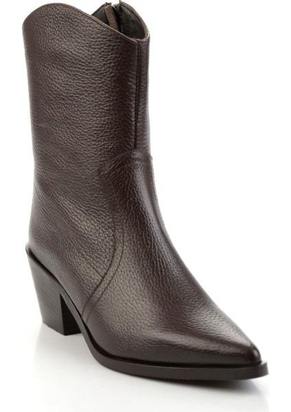 Kahve Hakiki Deri Kadın Bot & Bootie K02140000403 fiyatları