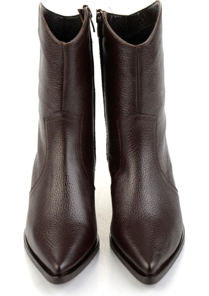 Kahve Hakiki Deri Kadın Bot & Bootie K02140000403 fırsatları