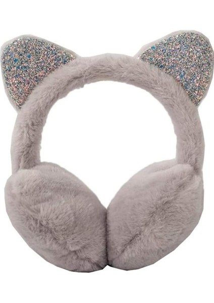 Katlanabilir Kışlık Peluş Kedi Kulaklık