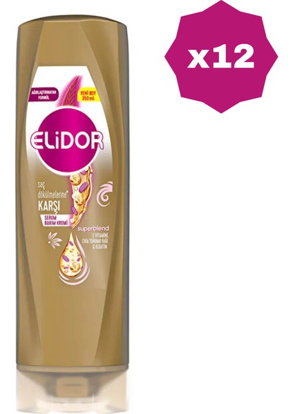 Dökülmeye Karşı Saç Kremi 350 ml - (12 Adet)