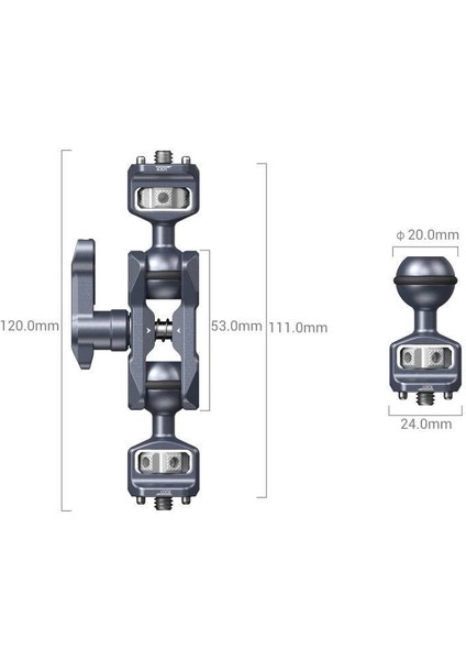 3873 Magic Arm Çift Bilyalı Başlı (1/4”-20 Vida) fiyatları