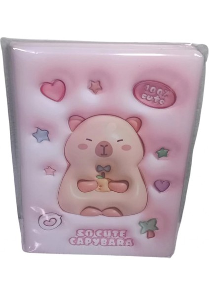 Puffy ( 14*20 Cm) 80 Yaprak Çizgili Hatıra Defteri ( So Cute Capy Bara)