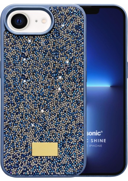 Apple iPhone 16E Kılıf Cosmic Shine Lacivert
