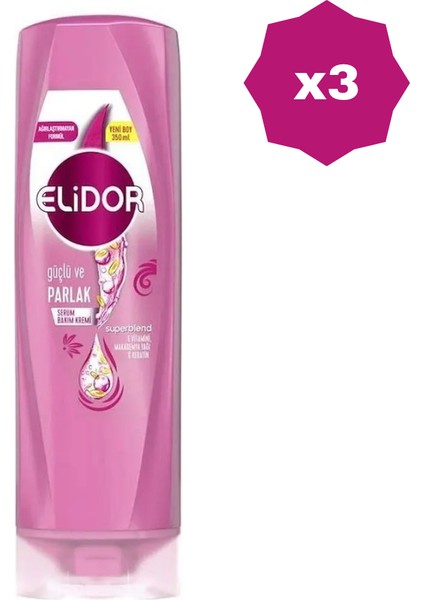 Güçlü ve Parlak Saç Kremi 350 ml - (3 Adet)