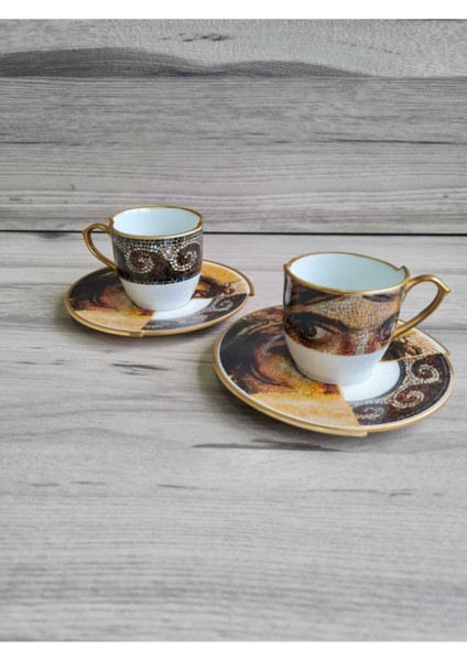 Zeugma-2 Kişilik Çift Desenli Kahve Fincanı Seti fiyatları
