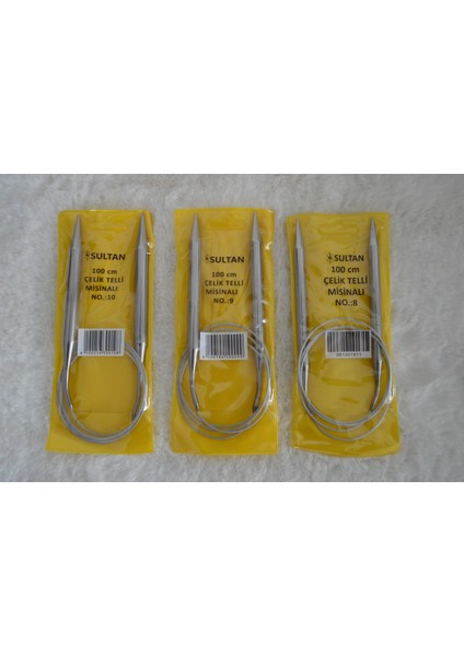 Çelik Telli Misinalı Şiş Seti – 100CM – 8 No / 9 No / 10 No