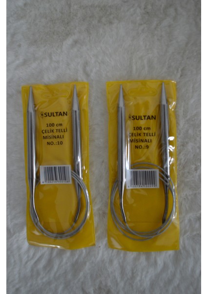 Çelik Telli Misinalı Şiş Seti – 9 No ve 10 No (100CM)