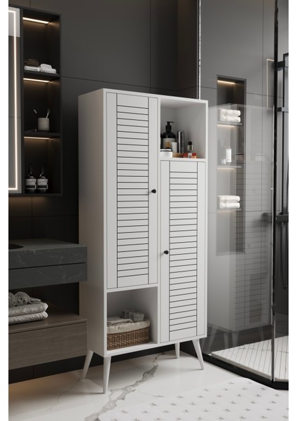 Lumen Çok Amaçlı Mdf Beyaz Banyo Dolabı 160X70 cm fiyatları