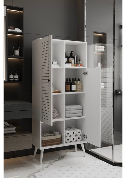 Lumen Çok Amaçlı Mdf Beyaz Banyo Dolabı 160X70 cm fırsatları