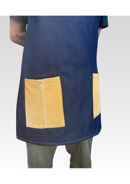 Yetişkin Aşçı / Mutfak / Boyama Önlüğü - Hardal Cepli modelleri