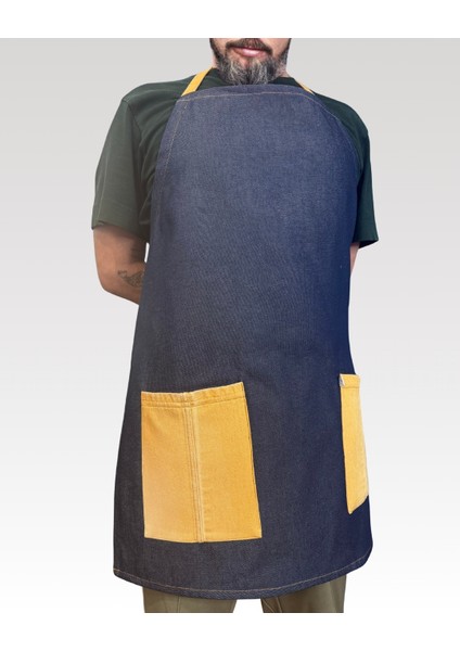 Yetişkin Aşçı / Mutfak / Boyama Önlüğü - Hardal Cepli fırsatları