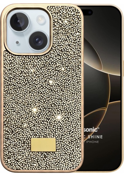 Apple iPhone 15 Kılıf Cosmic Shine Gold