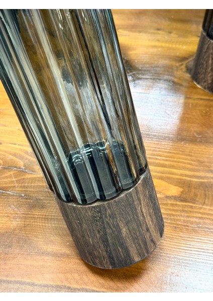 Ahşap Detaylı Cam Vazo 35/12 CM modelleri