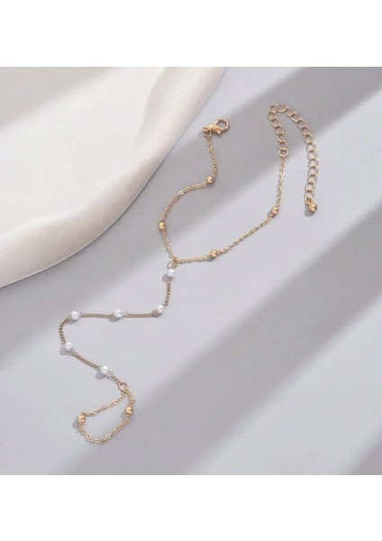 Şıklığınızı Tamamlayan Altın Renk Inci Top Zincir Kadın Şahmeran modelleri