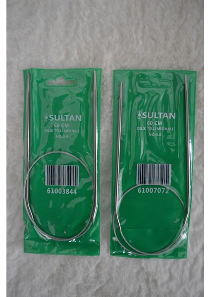 Çelik Telli Misinalı Şiş Seti – 3 No ve 3,5 No (60CM)