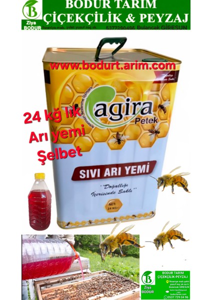 Bodur Tarım Bulancak Arı Şeker Tatlısı Yem Hazırlanmış Şurup ,şelbet 24 Kğ Lık Teneke