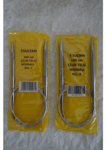 Çelik Telli Misinalı Şiş Seti – 7 No ve 8 No (100CM)