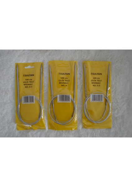 Çelik Telli Misinalı Şiş Seti – 100CM – 3,5 No / 4 No / 4,5 No