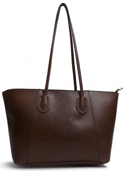 Büyük Kasa Omuz Çantası Acı Kahve