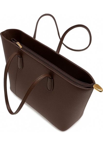 Büyük Kasa Omuz Çantası Acı Kahve modelleri