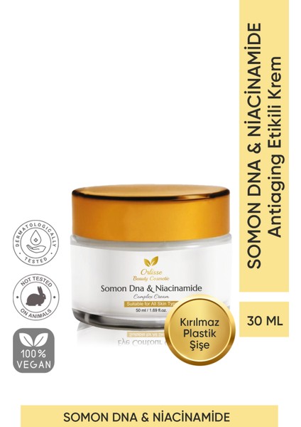 Somon Dna Serum Niacinamide Içerikli Sıkılaştırıcı ve Kırışıklık Karşıtı Bakım Kremi 30 ml