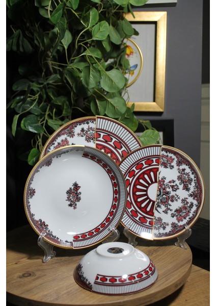 Appollo Desen Özel Tasarım 24 Parça Yemek Takımı