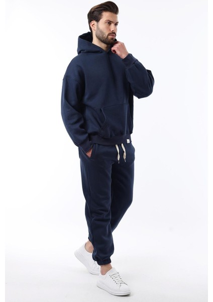 Lacivert Kapşonlu Basic Eşofman Takımı 5925