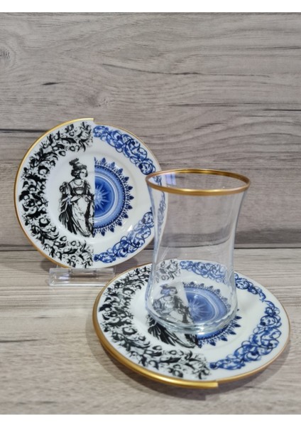 Artemıs-6 Kişilik Çift Desenli Çay Seti