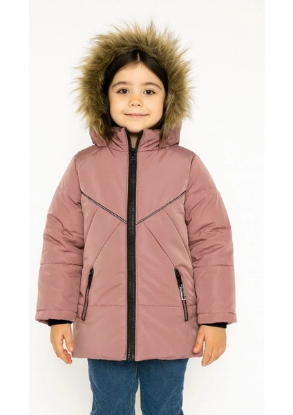 Kapşonlu Kışlık Kız Çocuk Mont 4200