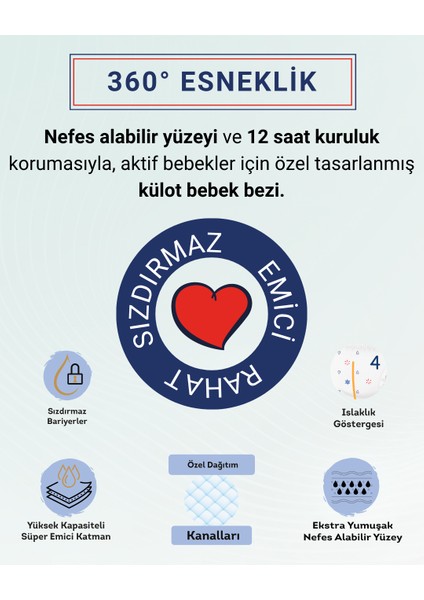 Külot Bebek Bezi 7 Numara Xx-Large 18 Adet (20-30 Kg) Eko Paket modelleri