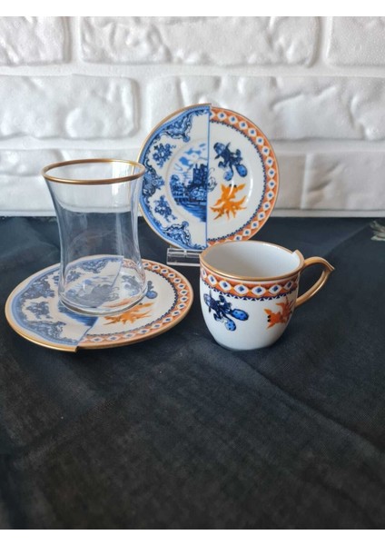 Hybrıd-1 - 6 Kişilik 18 Parça Çay Kahve Seti