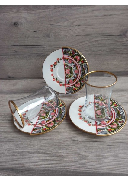 Rosa-6 Kişilik Çay Seti