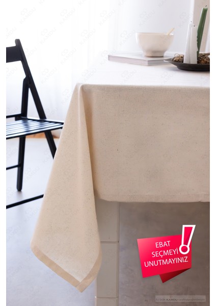 Pamuklu Organik Ham Keten Masa Örtüsü, Şık Görünüm,lüks Tasarım