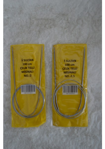 Çelik Telli Misinalı Şiş Seti – 2 No ve 2,5 No (100CM)