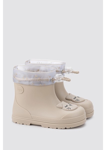 Mendi Gato Borrego Beige Içi Kürklü Çocuk Yağmur Çizmesi