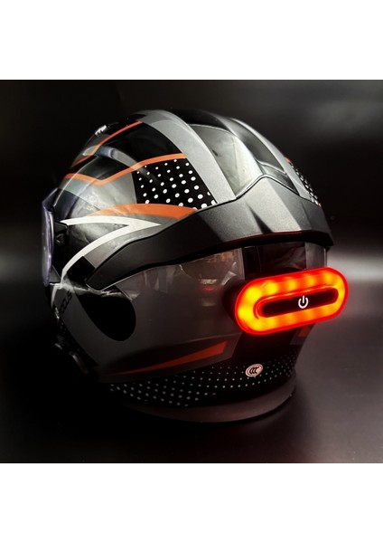 Motosiklet ve Bisiklet Kask Çanta Vb Uyumlu LED Çakar Gece Görüş Usb'li LED