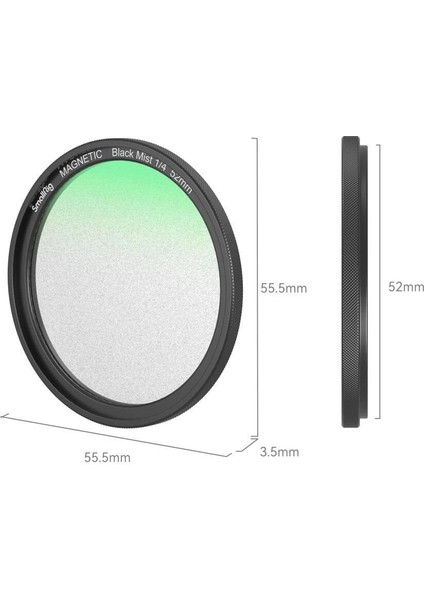 4217 Magease Manyetik 1/4 Etkili Siyah Sis Filtresi (52MM) modelleri
