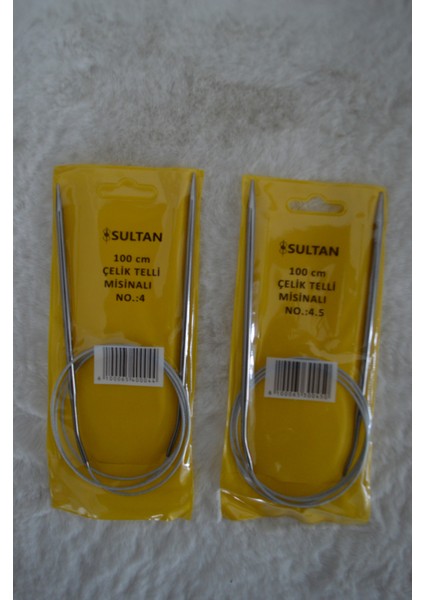 Çelik Telli Misinalı Şiş Seti – 4 No ve 4,5 No (100CM)