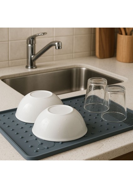 Silikon Bulaşık Kurutma Matı- Bulaşıklık- Bulaşık Altlığı