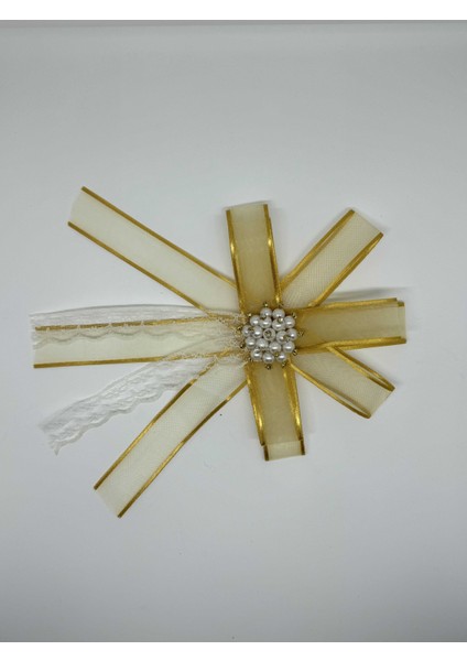 Gelin Bohçası Için Özel Broşlu 2 Adet Gold Bohça Çiçeği modelleri