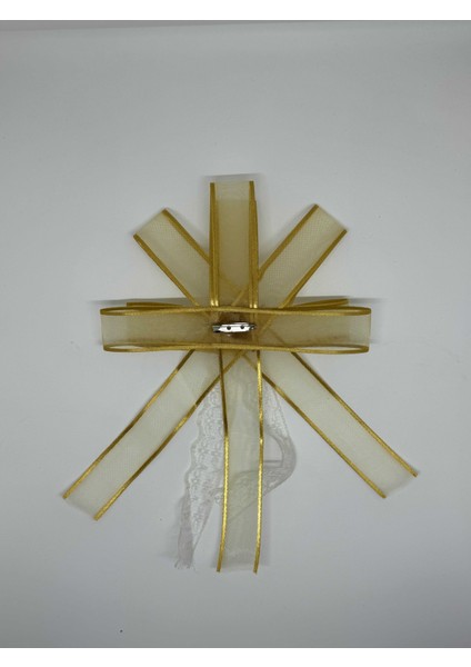 Gelin Bohçası Için Özel Broşlu 2 Adet Gold Bohça Çiçeği fırsatları