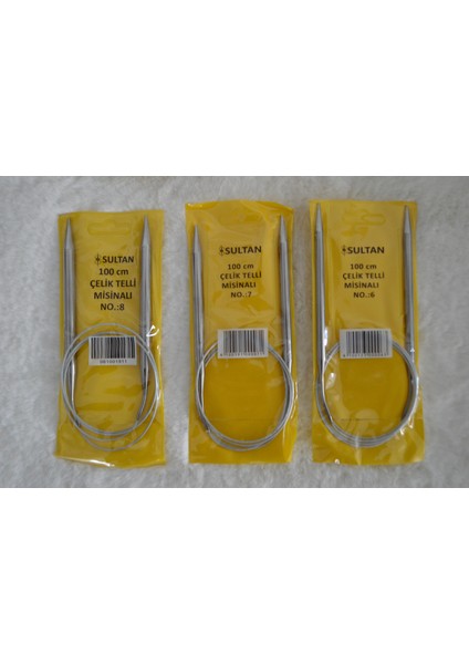 Çelik Telli Misinalı Şiş Seti – 100CM – 6 No / 7 No / 8 No